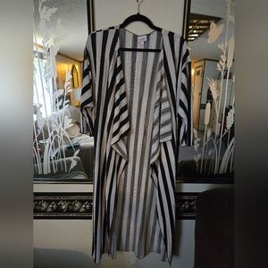LuLaRoe Monochrome Striped Cardigan
